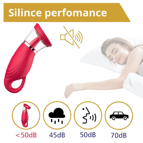 Вакуумный стимулятор с язычком Erospace Sweet Play Licking Tongue Suction Vibrator A18
