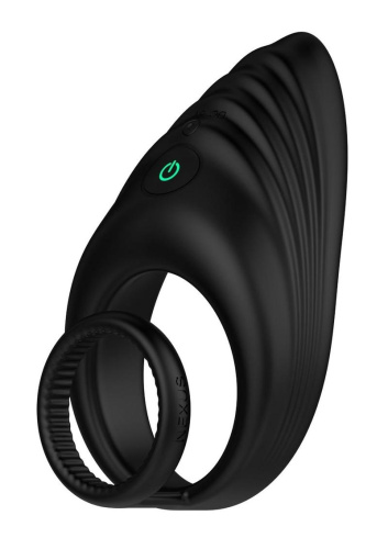 Nexus Enhance Vibrating Cock and Ball Ring - двойное виброкольцо, 10х3.25 (черный)