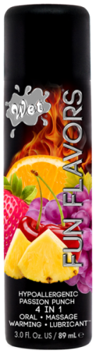 Wet Fun Flavors 4-in-1 Passion Punch - Съедобный лубрикант 4 в 1 на водной основе, 89 мл (пунш)