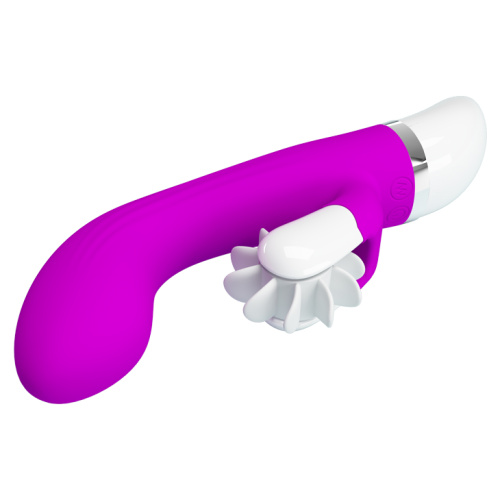 Pretty Love Sheila Rolling Vibrator Purple - Вибратор-кролик с имитацией оральных ласк,19.4х3.8 см (фиолетовый)