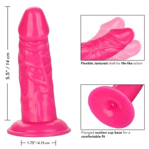 CalExotics Back End Chubby - фаллоимитатор на присоске, 14х4,5 см (розовый)