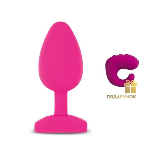 Gvibe Gplug Bioskin - Первая анальная пробка из Bioskin, 8.5х3.9 см (розовый)