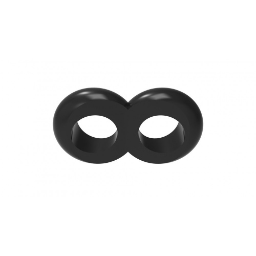 GK Power Duo Cock 8 Ball Ring Black - Эрекционное кольцо, 2,5 см (черный)