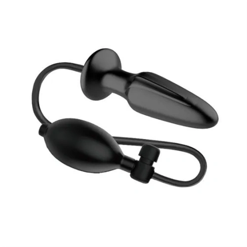 LyBaile Mr.Play Inflatable Butt Plug Black - Анальный расширитель надувная анальная пробка, 13х3.8 см (черный)