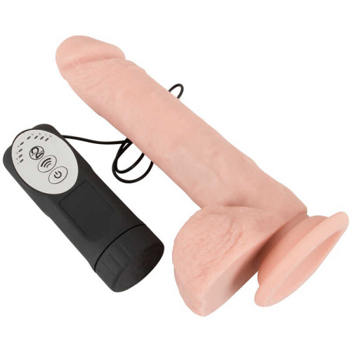 Medical Silicone Thrusting Vibrator - Реалістичний вібратор з ротацією та поштовхами, 21х4 см - купити в Києві, Україні