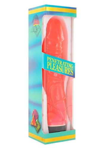 Seven Creations Jelly Pink - Вибратор гелевый, 19Х5 см