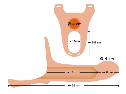 Orion - Strap-On Silicone Sleeve Large - Порожнистий страпон, 19х4 см - купити в Києві, Україні