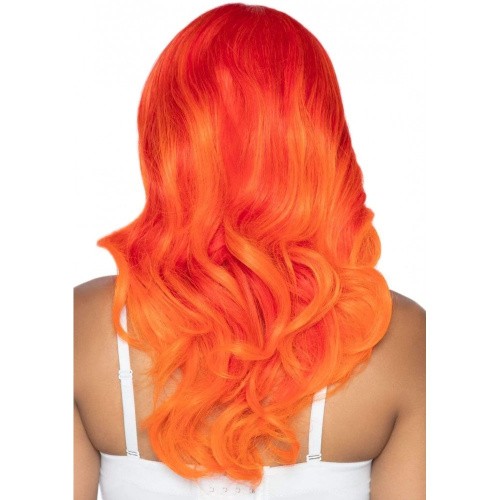 Leg Avenue-Ombre long wavy wig Orange - Сексуальна руда перука - купити в Києві, Україні