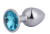 Chisa Hi-Basic Blue Gem Anal Plug - Анальная пробка металлическая с кристаллом в форме сердца, 7.1х2.8 см (серебристый с голубым) Chisa Hi-Basic Blue Gem Anal Plug - Анальная пробка металлическая с кристаллом в форме сердца, 7.1х2.8 см (серебристый с голубым)