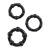 GK Power Beaded Cock Rings Black - Набор эрекционных колец 3 шт (черный)