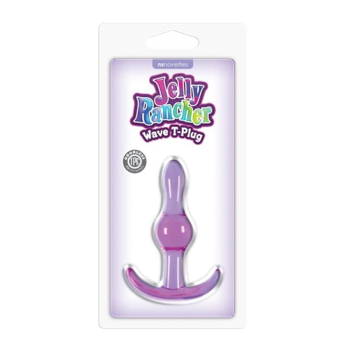 Ns Novelties Jelly Rancher Wave анальная пробка, 9.5х2.8 см (черный)