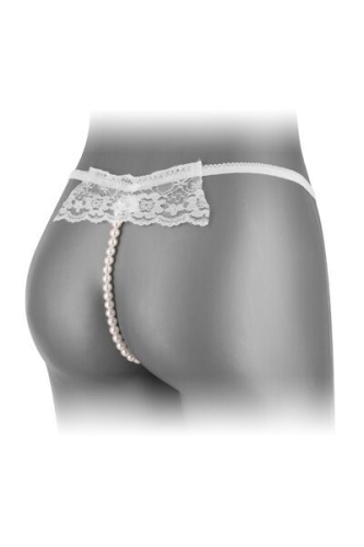 Трусики-стринги с жемчужной ниткой Fashion Secret KATIA, One Size белые