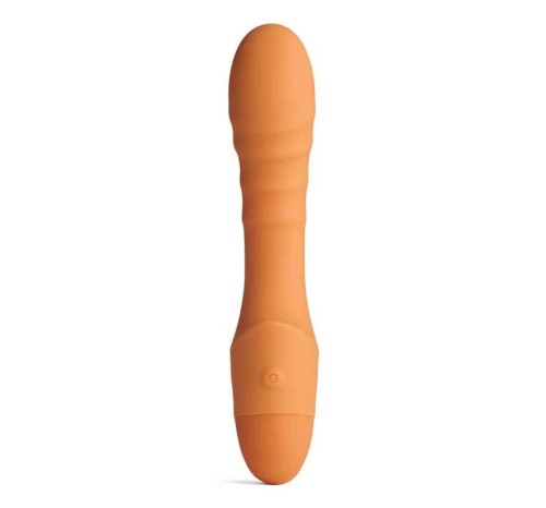 So Divine - Pash Ribbed G-spot Vibrator - Ребристый вибратор для точки G, 12.5х3.4 см (оранжевый)