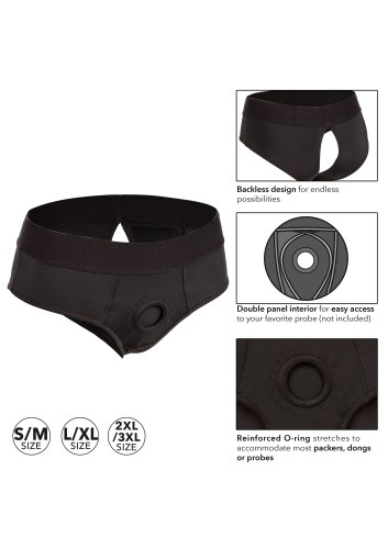 California Exotic Novelties - Boundless Backless Brief - Трусы для страпона S/M