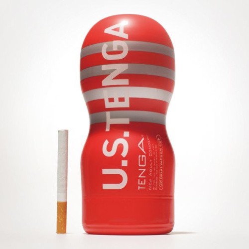 Tenga US Deep Throat (Original Vacuum) Cup (глубокая глотка большая)  - Мастурбатор-имитатор орального секса, 17х7 см (белый)