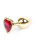 Анальная пробка с камнем Jewellery Gold Heart Plug Анальная пробка с камнем Jewellery Gold Heart Plug