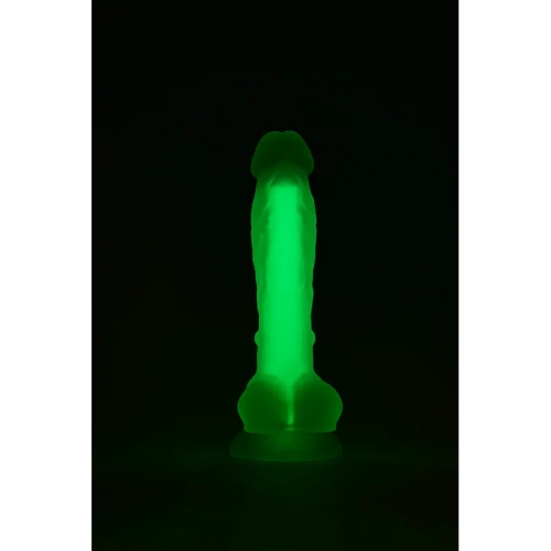 Dream Toys Radiant Glow In The Dark Soft Dildo - Фаллоимитатор, 17,5 см (зеленый)