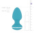 Cala Azul - Blanca Vibrating anal plug - Анальная вибропробка, 8,3 см (бирюзовый)