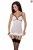 Passion - Orihime Chemise - Сорочка прозрачная с пажами, L/XL (белая)