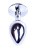 Jewellery Silver Plug Clear - Анальна пробка із кристалом, 7х2.7 см (прозорий) - купити в Києві, Україні
