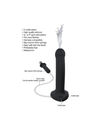 Кончающий фаллоимитатор Strap-On-Me Squirting Cum Dildo L, 19,6 см 