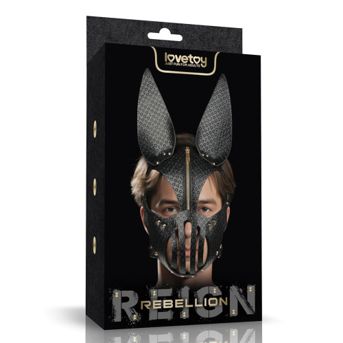 БДСМ маска кролика LoveToy Rebellion Reign Dark Bunny Mask