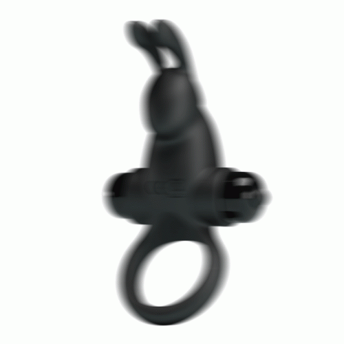 Pretty Love Vibro Penis Ring Rabbit I - Ерекційне кільце з вібрацією, 11.3х2.8 см (чорний) - купити в Києві, Україні