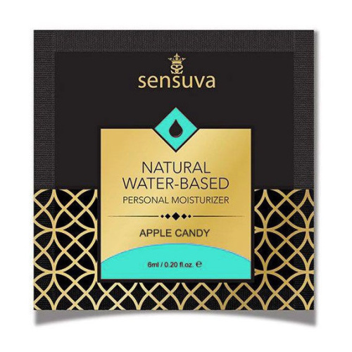 Sensuva - Natural Water-Based Apple Candy - Пробник лубриканта, 6 мл - купити в Києві, Україні