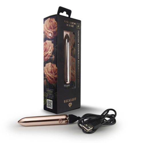 Вибропуля Rocks Off Bullet Golden Rose 
