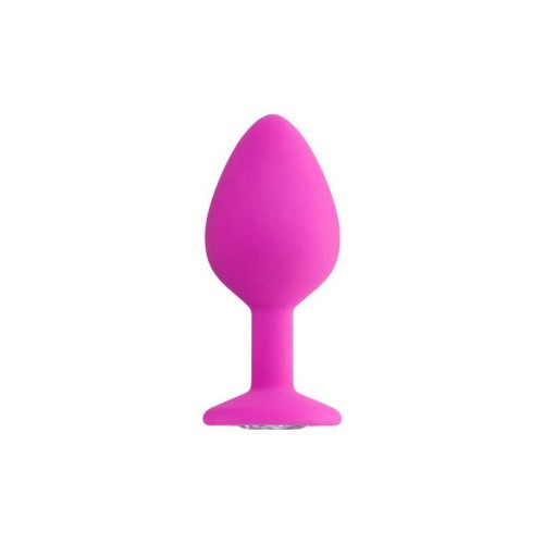 ToDo by Toyfa Brilliant - Анальная пробка с камнем, 8х3 см (розовая)