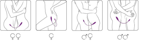 Adrien Lastic AD-2 - Вибратор двусторонний с пультом LRS 53х4см (фиолетовый)