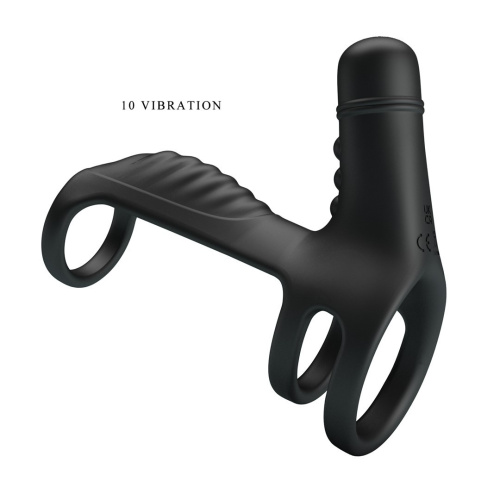 Pretty Love Vibrating Penis Sling - Насадка на член с вибрацией