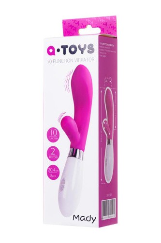 Toyfa A-Toys - Mady - Вибратор с клиторальным отростком, 20.4х3.1 см