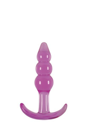 Ns Novelties Jelly Rancher T-plug Ripple - Анальная пробка, 7,6х3,2 см (фиолетовый)