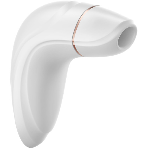 Satisfyer Pro Plus Vibration - Вакуумный стимулятор клитора с вибрацией, 11.6х4.4 см (белый)