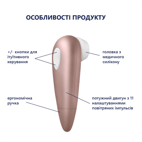 Вакуумный стимулятор клитора Satisfyer Number One