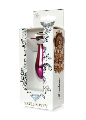 Анальная пробка с камнем B-Series Jewellery Multicolour Plug Red, S
