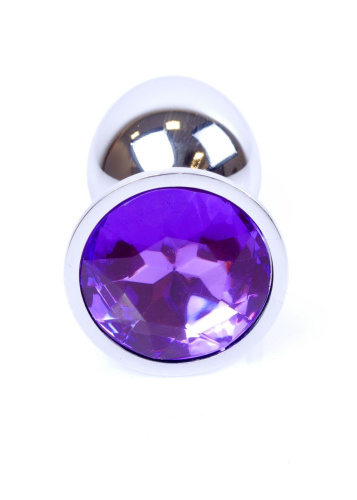 B-Series Jewellery Silver Plug - Анальная пробка, 7х2.7 см (фиолетовый)