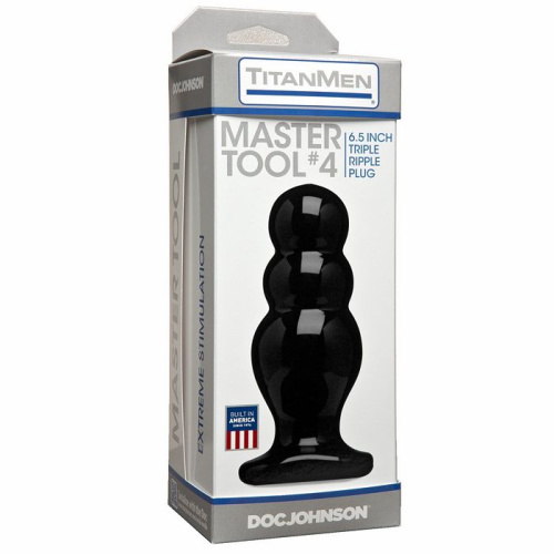 Doc Johnson Titanmen Tools Master - Анальный стимулятор  16.8х6.6 см (чёрный)