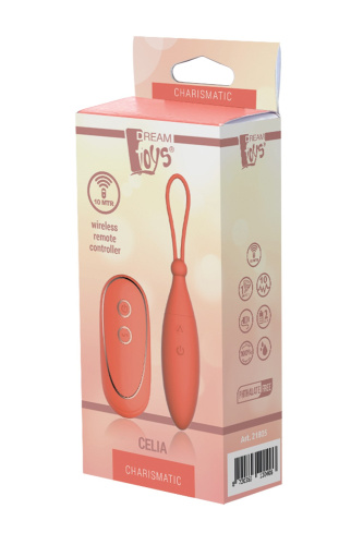 Dream Toys Charismatic Celia - Виброяйцо с дистанционным пультом управления, 10,3 см (оранжевый)