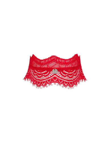 Obsessive Bergamore choker - Кружевной чокер, (красный)
