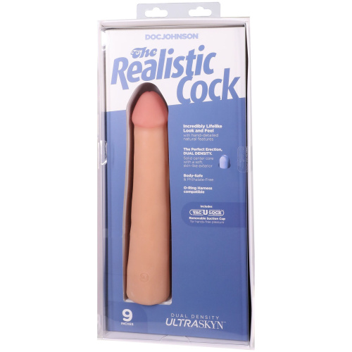 Фалоімітатор Doc Johnson The Realistic Cock ULTRASKYN 9 Inch, 22,9 см - купити в Україні | Секс шоп SEX-SHOP.ua
