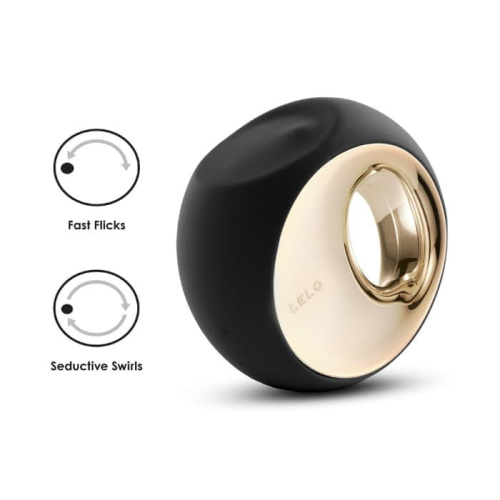 Lelo Ora Black - клиторальный вибратор, имитирующий оральные ласки, 8х8 см (черный)