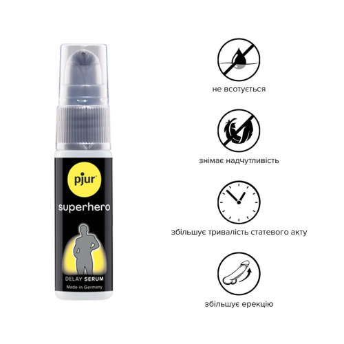 Сироватка-пролонгатор pjur Superhero Delay Serum, 20 мл - купити в Україні | Секс шоп SEX-SHOP.ua