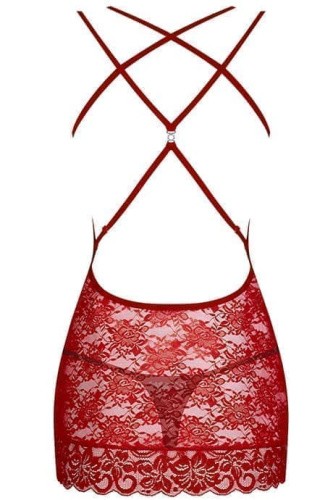Комплект Obsessive 860-CHE-3 chemise (Черный, S/M)