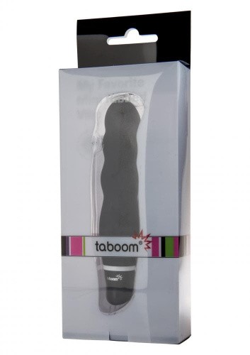Taboom My Favorite Mini Ribbed Vibe - волнистый мини вибратор, 12х3 см (черный)