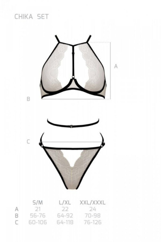 Комплект белья Passion CHIKA SET, L/XL