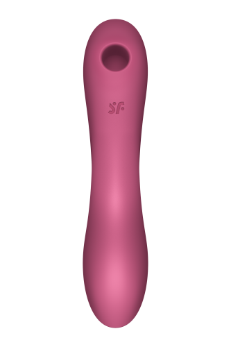 Satisfyer Curvy Trinity 3 - Вакуумный вибратор и стимулятор для точки G, 17.5х5.3 см (красный)
