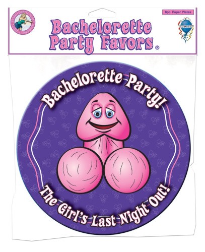 Pipedream Bachelorette Party Favours Plates - Тарілки для дівоч-вечора, 8 шт. - купити в Києві, Україні