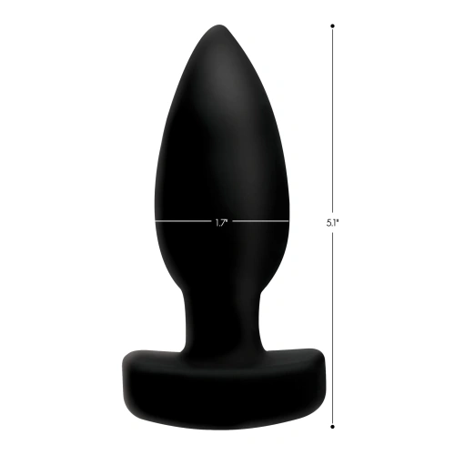 Ass Thumpers Smooth Vibrating Anal Plug – анальна вібропробка з пультом дистанційного керування, 13х4.3 см (чорний) - купити в Києві, Україні